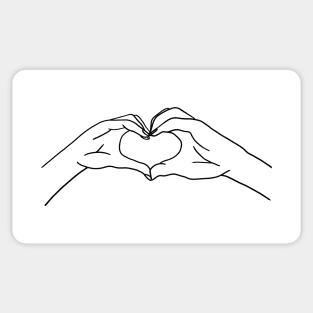 Relationship, Love Heart, Hands Sticker